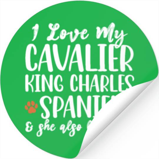 I Love My Cavalier King Charles Spaniel Stickers