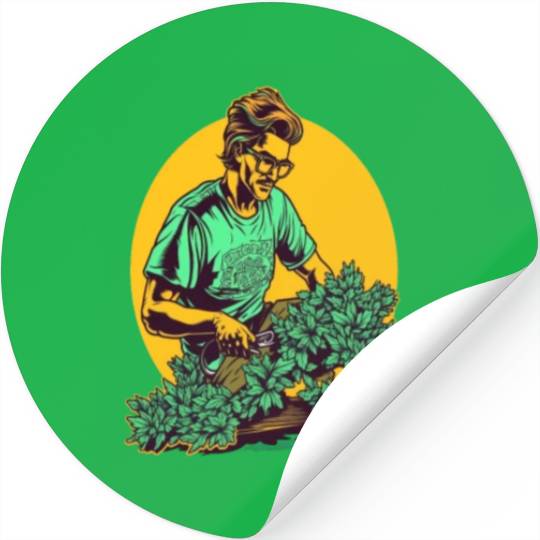 Bonsai Japanese Tree Gardening Gardener Pruning Stickers