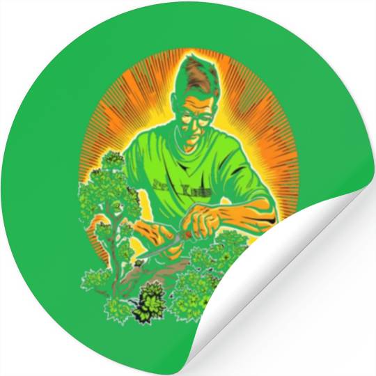 Bonsai Japanese Tree Gardening Gardener Pruning Stickers