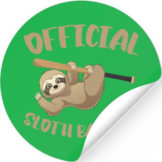 Sloth Bat Sloth Baseball Stickers