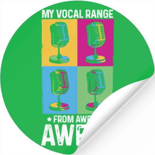 My Vocal Range From Awe to Awful Off-tune Singer Stickers