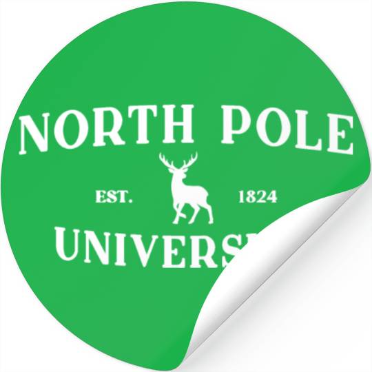 North Pole University - Reindeer - Merry Christmas Stickers