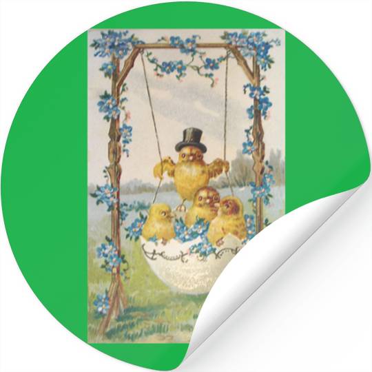 Vintage Easter Card Stickers