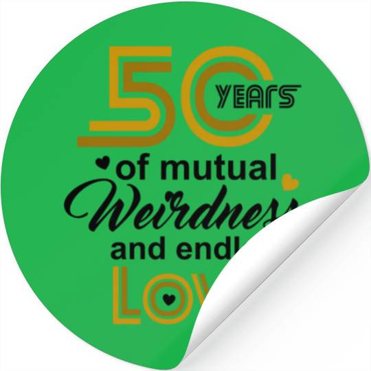 50th Wedding Anniversary Husband Wife Marriage Stickers