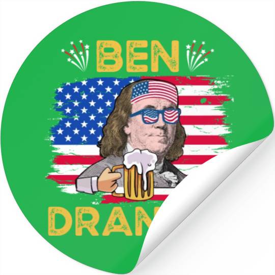 Ben Drankin US President Independence Day Stickers