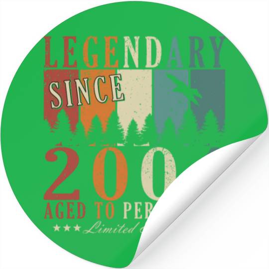 19th birthday man vintage 2004 legend Stickers