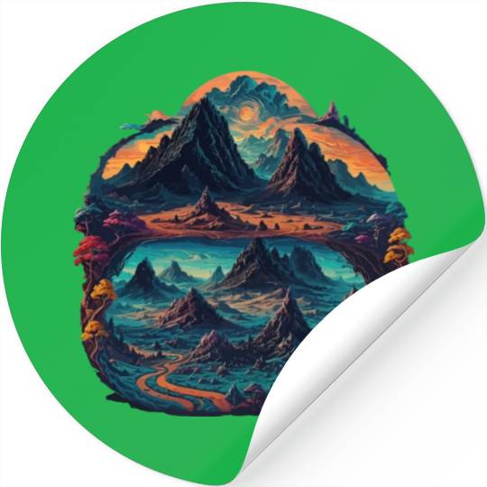 Psychedelic mystical illustration Stickers