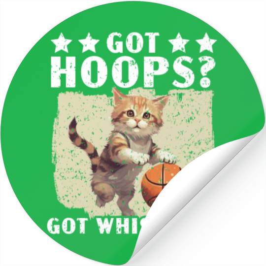 Basketball Cat Basketball Player I Love Basketball Stickers