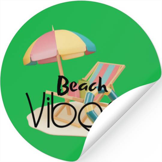 "Beach Vibes Stickers: Embrace the Sun and Sand!"
