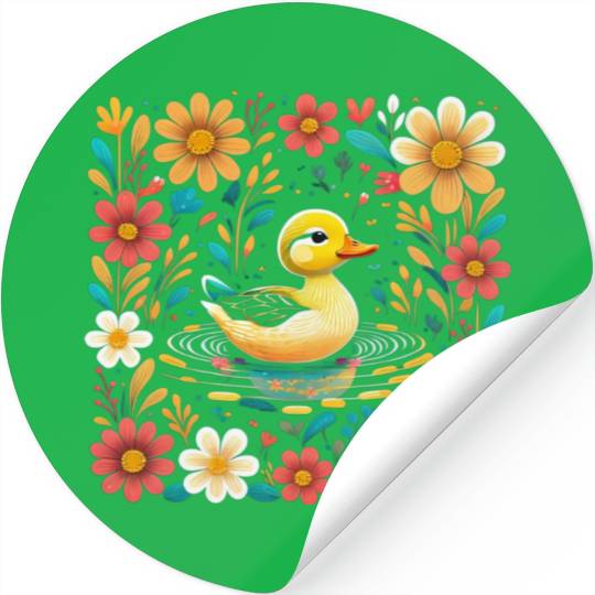 Joyful Duck Pond Stickers