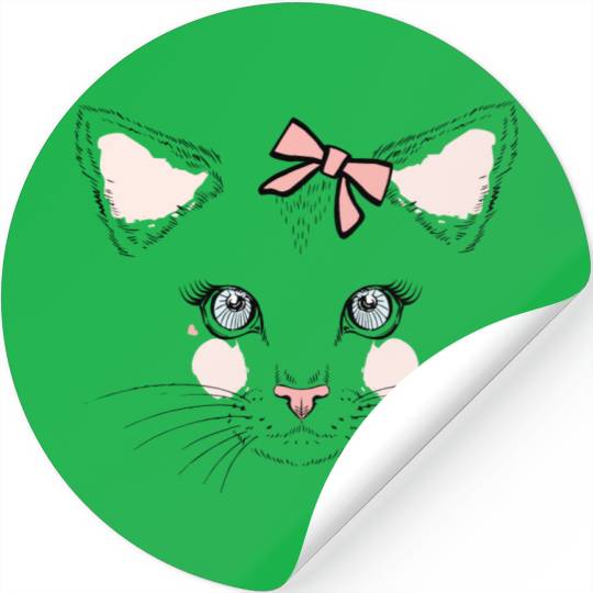 Face cat Stickers