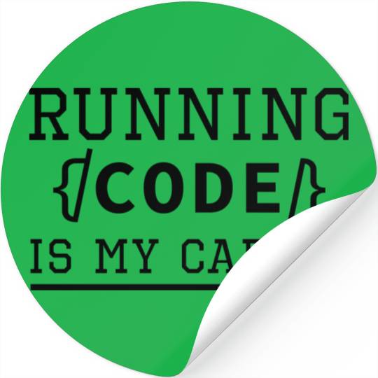 Running Code Is My Cardio Stickers