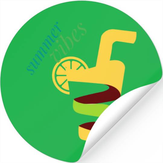 Cool lemon drink summer design Stickers