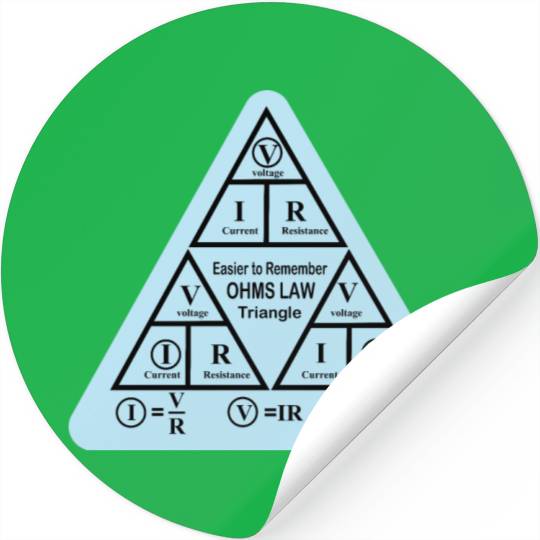 ohms Law formulas triangle Electrical engineering Stickers