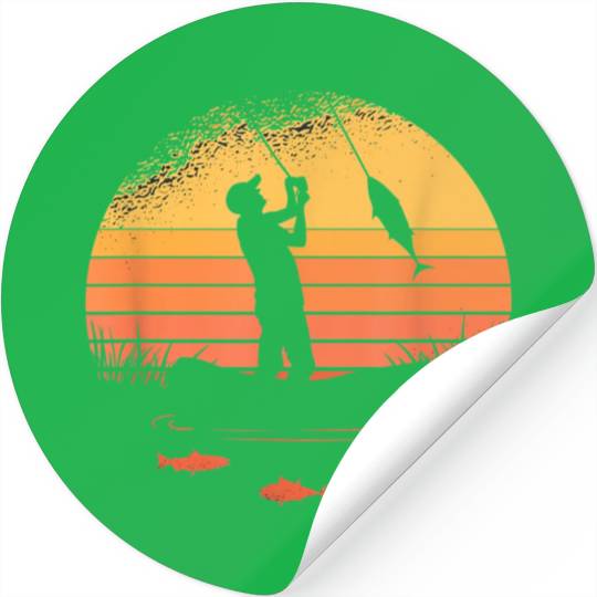 Funny Fishing Design For Men Women Bass Fly Fishin Stickers