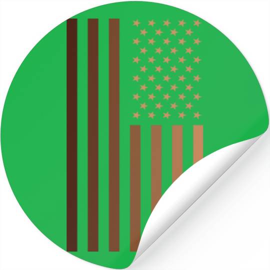 Melanin Usa Flag Stickers