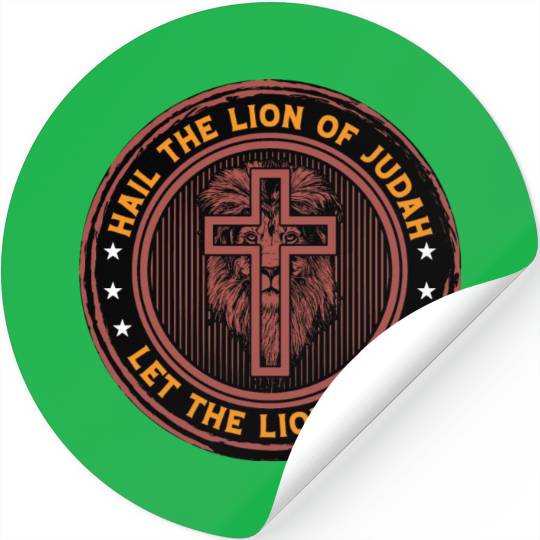 Lion Hail the lion of Judah let the lion roar Stickers
