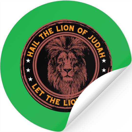 Hail the lion of Judah let the lion roar bible Stickers