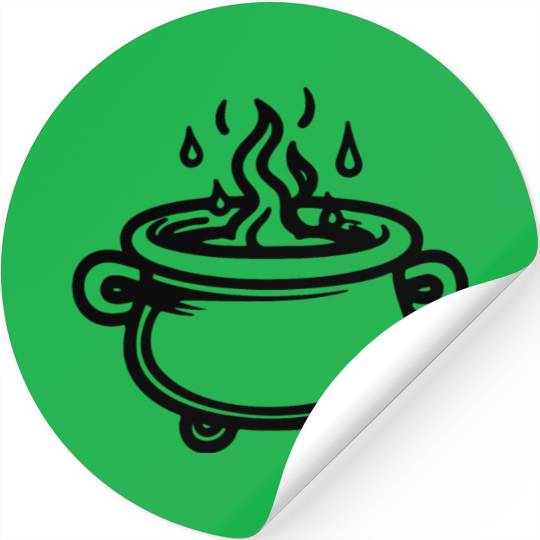 Cauldron Witch Halloween Magic Potion Stickers