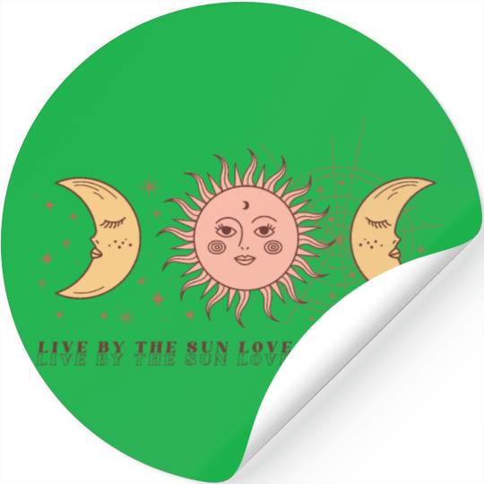 Boho Celestial Sun And Moon Stickers