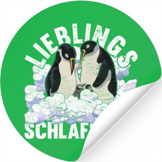 Night owl penguin gift favorite sleep Stickers