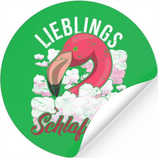 Night owl flamingo gift favorite sleep Stickers