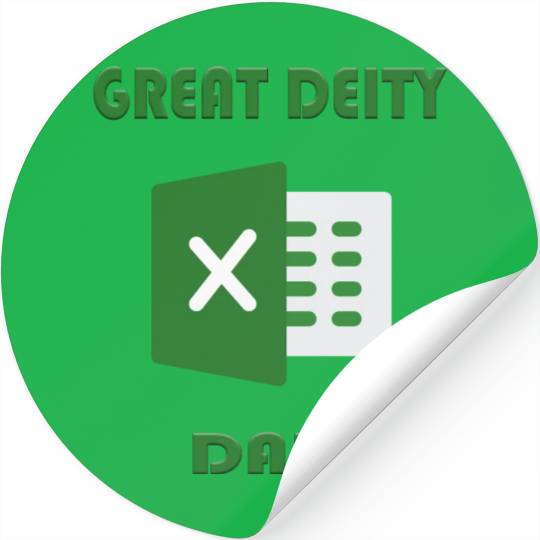 Great deity excel dad Stickers