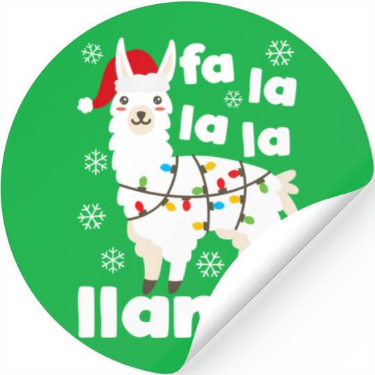 Fa La La Llama Falala Kawaii Snow Lamb Stickers