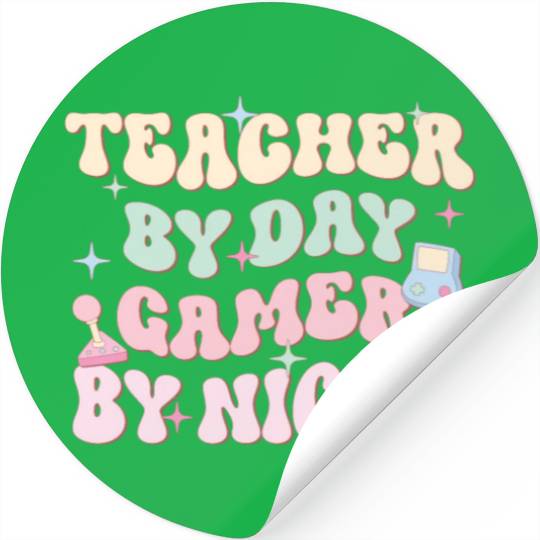 Teacher By Day Gamer By Night, Happy Game Day Stickers