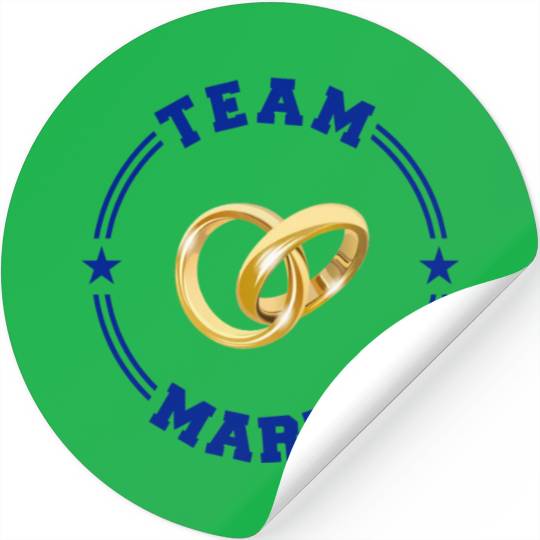 TEAM MARIE College Round Blue Stickers