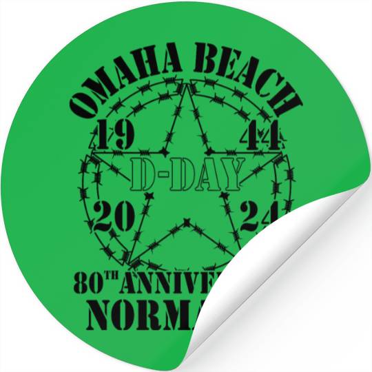 Omaha Beach 1944 D Day 2024 80th Anniversary Stickers