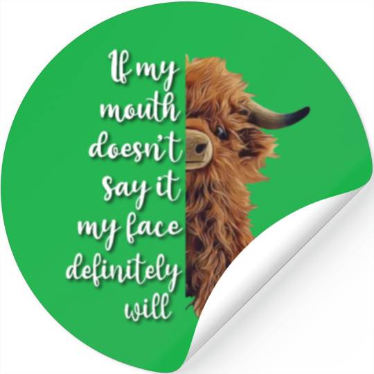 Scottish Highland Cow Stickers