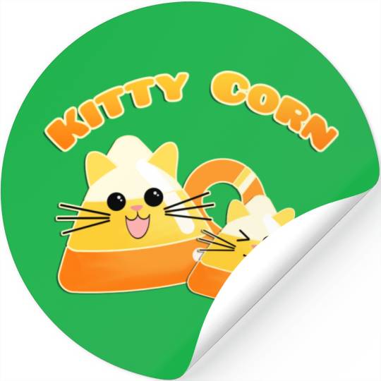 Kitty Candy Corn Stickers