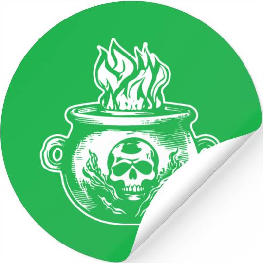 Cauldron Witch Halloween Magic Potion Stickers