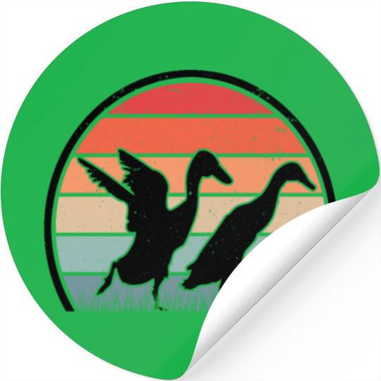 Indian Runner Duck Retro Bottle Vintage Stickers