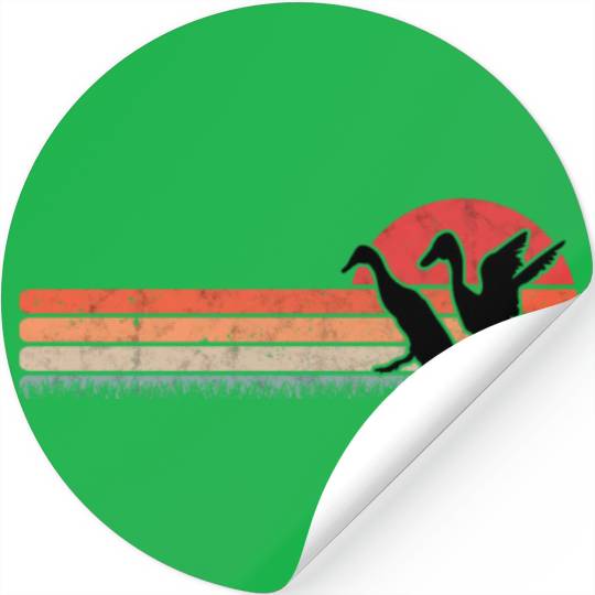 Indian Runner Duck Retro Bottle Vintage Stickers