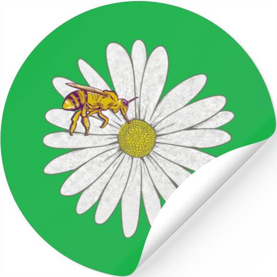 Bee Mountain Daisy Stickers