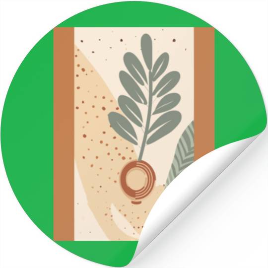 Abstract Flora Leaf Expression Stickers