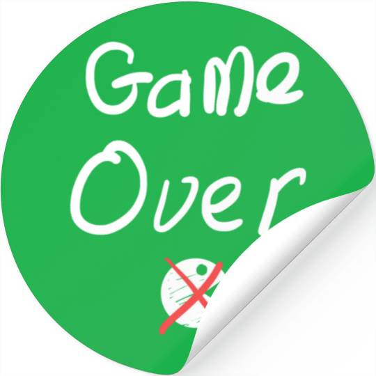 Game Over Sarcasm 80s 70s Stickers