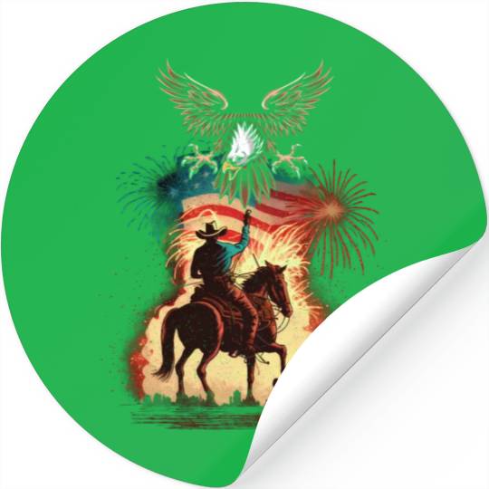 American Patriotism Horse Soldiers USA Stickers