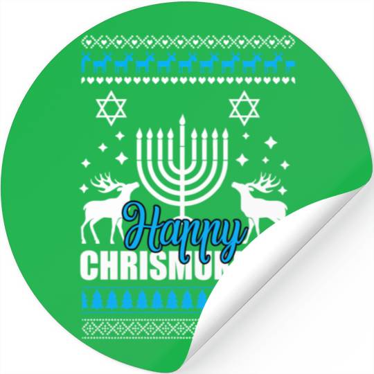 Happy Chrismukkah Ugly Style Stickers