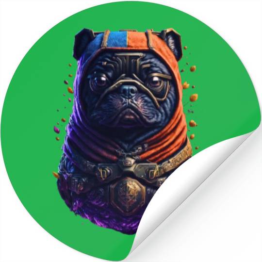 Adorable Frenchie Astronaut: Dog in a Space Suit Stickers