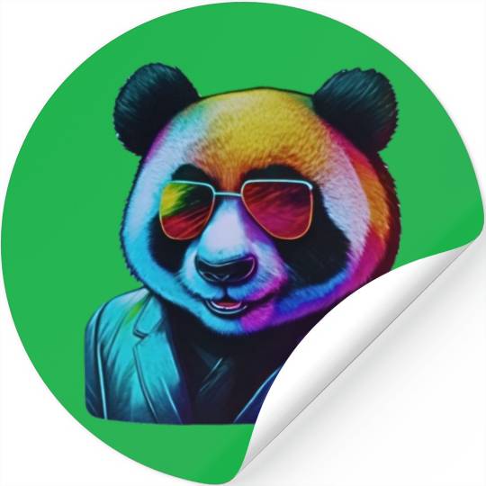 Colorful and Cool: The Neon Panda Stickers