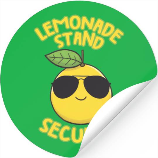 Lemonade Stand Security Cute Lemon Summer Stickers