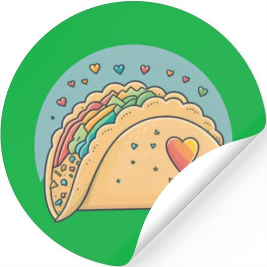 Taco-Lover I Love Tacos Heart Spicy Foodie Stickers