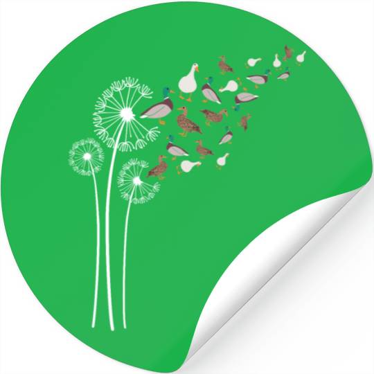 Duck Dandelion Flower For Dandelions and Duckling Stickers