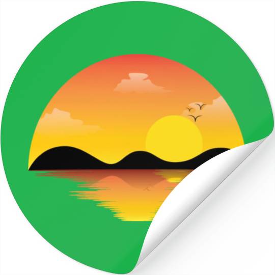 Captivating Summer Sunset Stickers