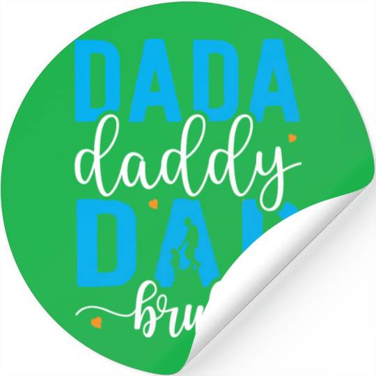 Dada Daddy Dad Bruh Fathers Day Vintage Funny Stickers