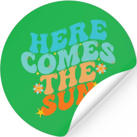 Here Comes The Sun Funny Stickers