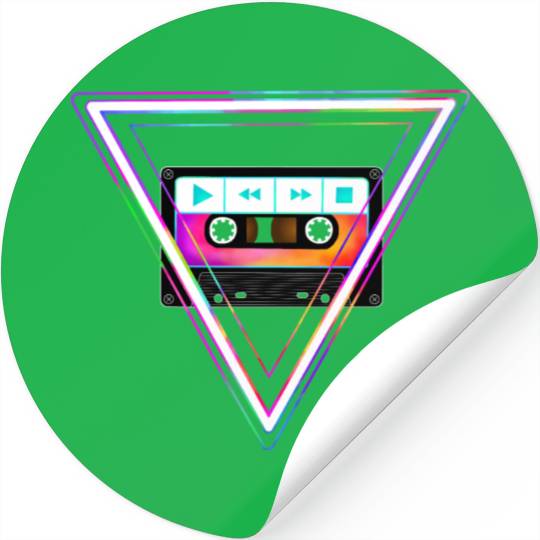 Totally Triangular 80s Cassette Tape Stickers